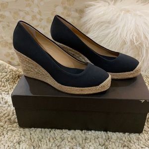 Seville Espadrille Wedges - J CREW - Black